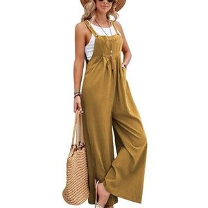 Women's Sweetkama Mustard Khaki Jumpsuit